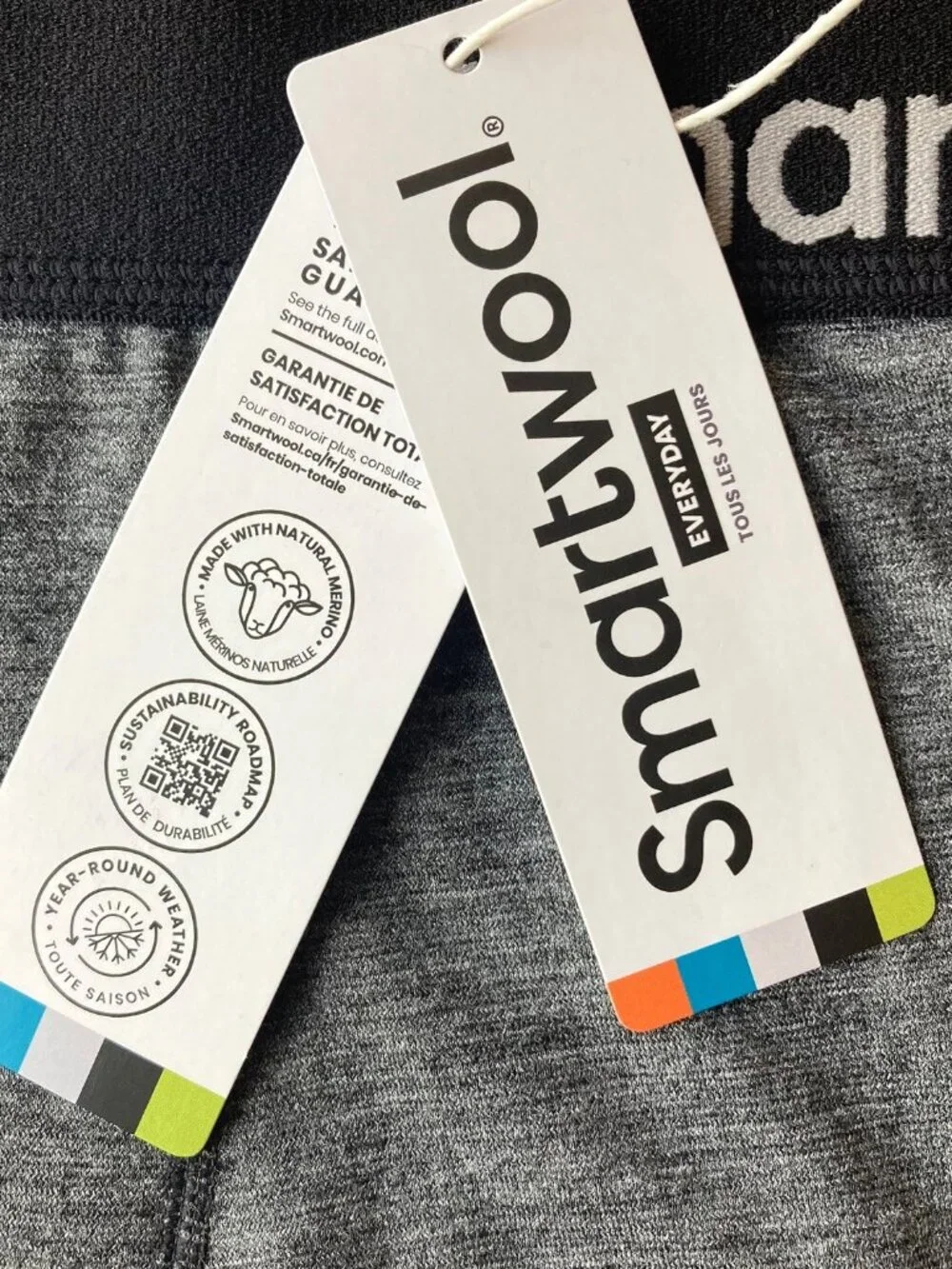 Smartwool Active Boxer Brief Merino Wool Mens Small S Gray Heather NWT
